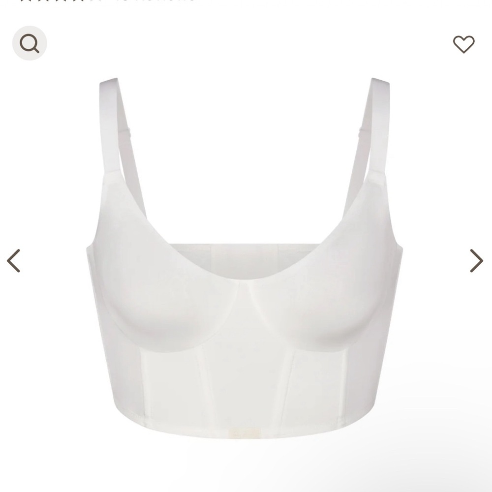 Skims logo shine Demi corset bra